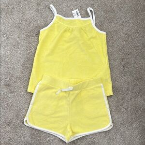 Janie and Jack Yellow Tank Top and Shorts Set